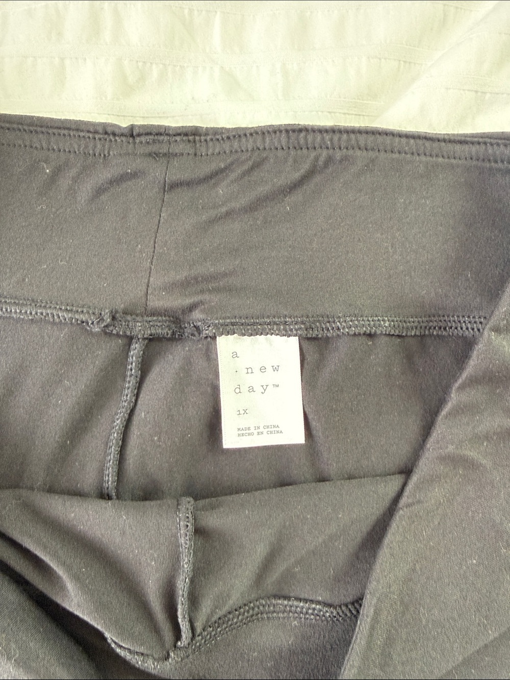 A New Day Black High Rise Leggings Women's Stretch Comfy Basic Size 1X - Picture 4 of 5